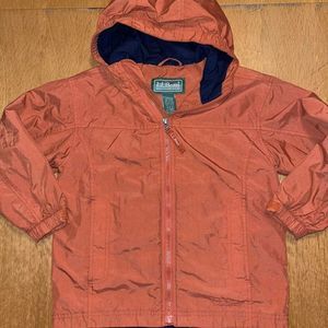 L.L. Bean Kids Long Horn Orange Full Zip Winter Coat Jacket Unisex Sz M 5-6